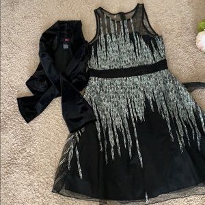see through dress top and back comes with jacket